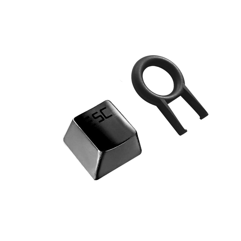 [Australia - AusPower] - Fitlink Stainless Steel Metal Keycaps with Key Puller for Mechanical Keyboard Cherry Mx Switch(Esc) (Black) Black 