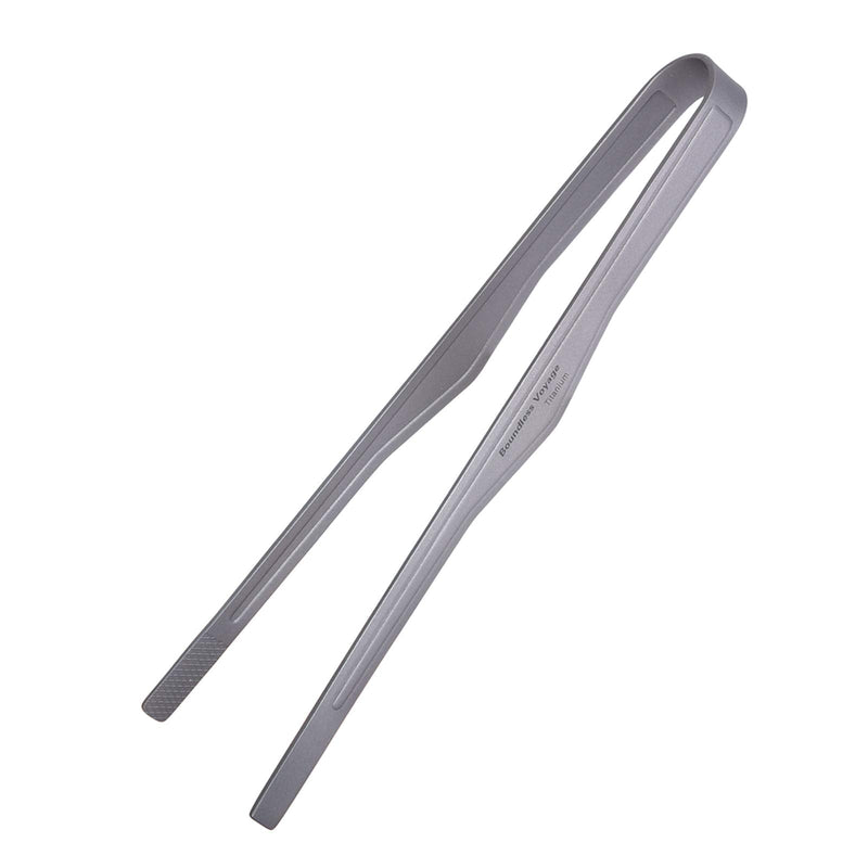 [Australia - AusPower] - Boundless Voyage 6.7/10 inches Titanium Ultralight Grill BBQ Tongs Multipurpose Tweezer for Kitchen Food Tongs Buffet Salad Steak Clip Grill Accessories Anti-scalding Ti1563A - (10 inches) 