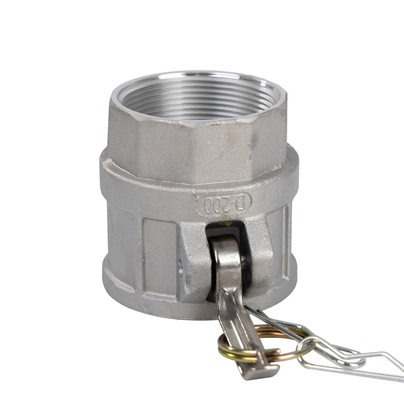 [Australia - AusPower] - Quafwia 2 pcs Aluminum Camlock (2" part D) Cam & Groove Hose Fittings, cam Lock Fittings Female Coupler x Female NPT Thread cam Lock Fittings camlock Coupling (2'') 2 Inch 
