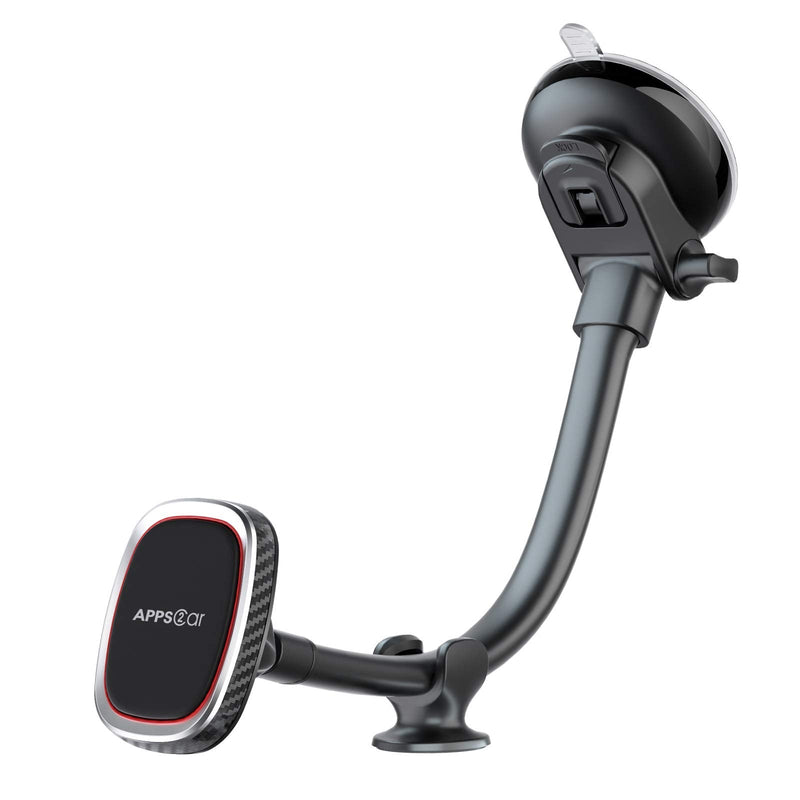[Australia - AusPower] - 7" Magnetic Car Phone Holder, Windshield Dashboard Phone Holder Car, Gooseneck Suction Phone Car Mount with Multiple N52 Magnets, Designed for iPhone 13 Series, Compatible with Most Smartphones. 