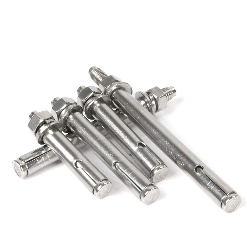 [Australia - AusPower] - 2 Pcs M12 x 80mm 304 Stainless Steel Expansion Bolt External Hex Expansion Screw Bolt Sleeve Anchor，Pool-Safety-Cover Expansion Bolts 