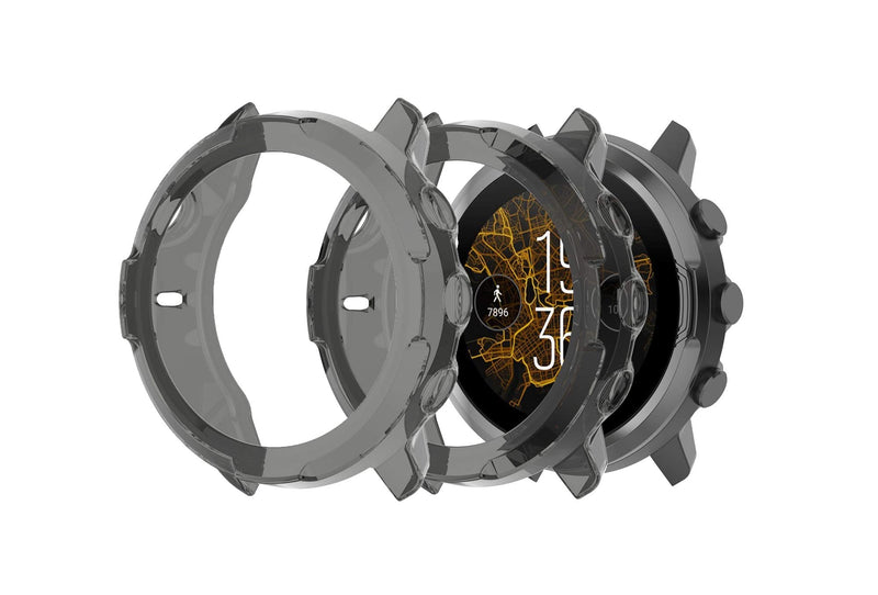 [Australia - AusPower] - Lemspum TPU Protector Cases for Suunto 7,Soft Protective Bezel Covers Anti-Shock Cover Accessories for Suunto 7 GPS Smartwatch (Black x 2) Black x 2 