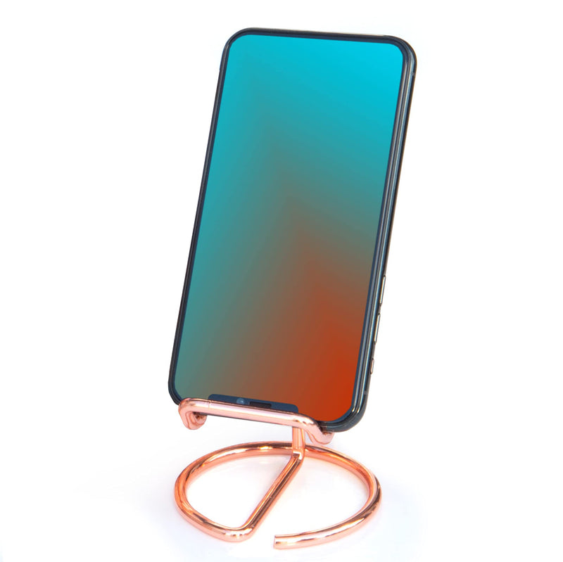[Australia - AusPower] - Hudstill Rose Gold Cell Phone Stand Holder for Desk - Cute and Stylish Desk Decor - Universal Fit for Most Regular Cell Phones 