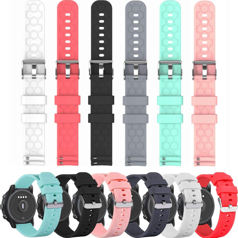 [Australia - AusPower] - Bands Compatible with AGPTEK LW11 Replacement Wristbands Accessory Colourful Silicone Bracelet 6Pack Quick Release Strap Arm Bands for AGPTEK Smartwatch, Soft and Durable 