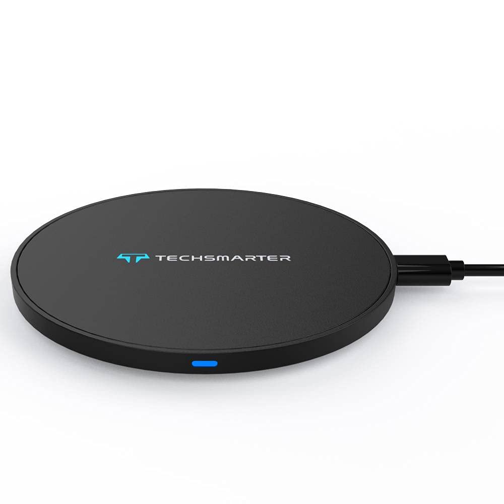 [Australia - AusPower] - Techsmarter 15W Fast Charging Wireless Charger Pad. Compatible with iPhone 13, 12, 11, X, XR, XS, 8 Samsung Galaxy S21, S20, S10, S9, S8, S7, S6, Note 10, 20 