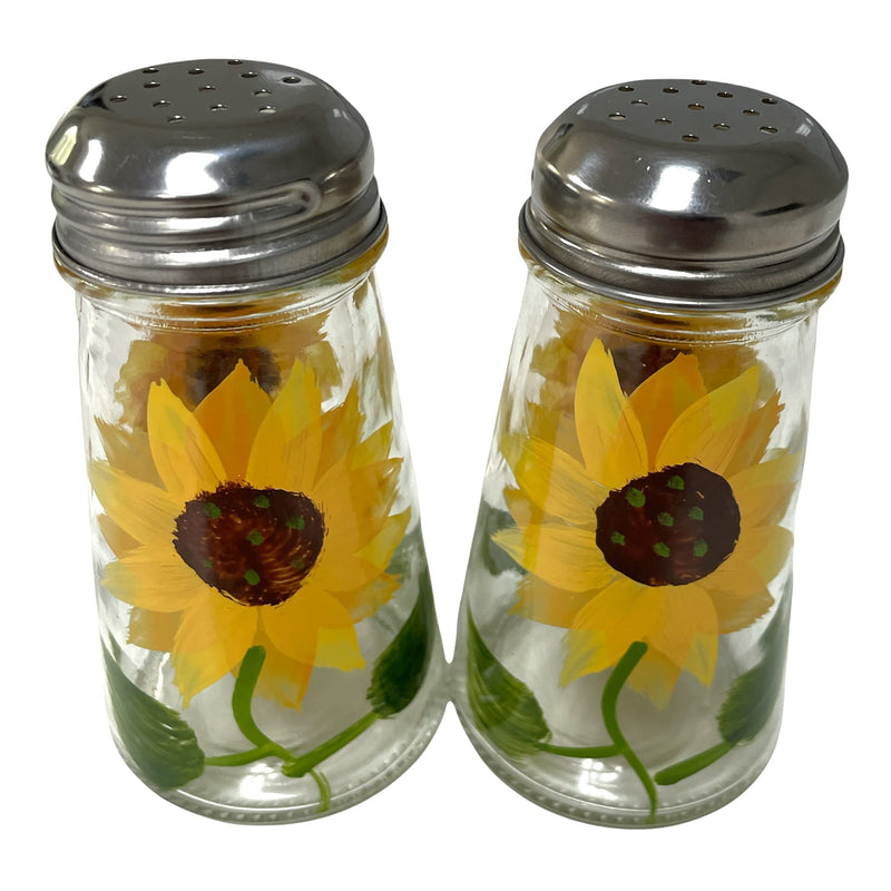 [Australia - AusPower] - Hand Painted Tapered Sunflowers Salt and Pepper Shaker Set 