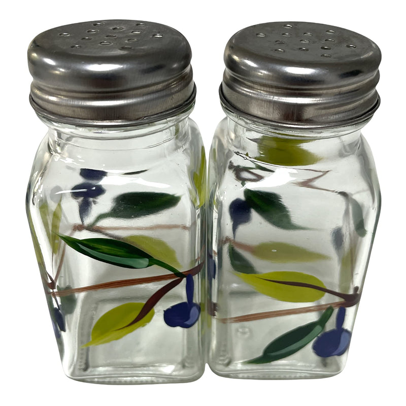 [Australia - AusPower] - Glass Olive Branch Salt and Pepper Shakers Set 