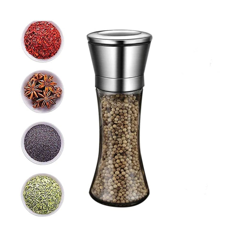 [Australia - AusPower] - BIFOWIT 304 Stainless Steel Pepper Grind and Sea Salt Grinder, Mostly Used in the Kitchen, Adjustable Thickness, Supplementary Seasoning, Drawing and Polishing Process. (5.3"2.1") 5.3"*2" 