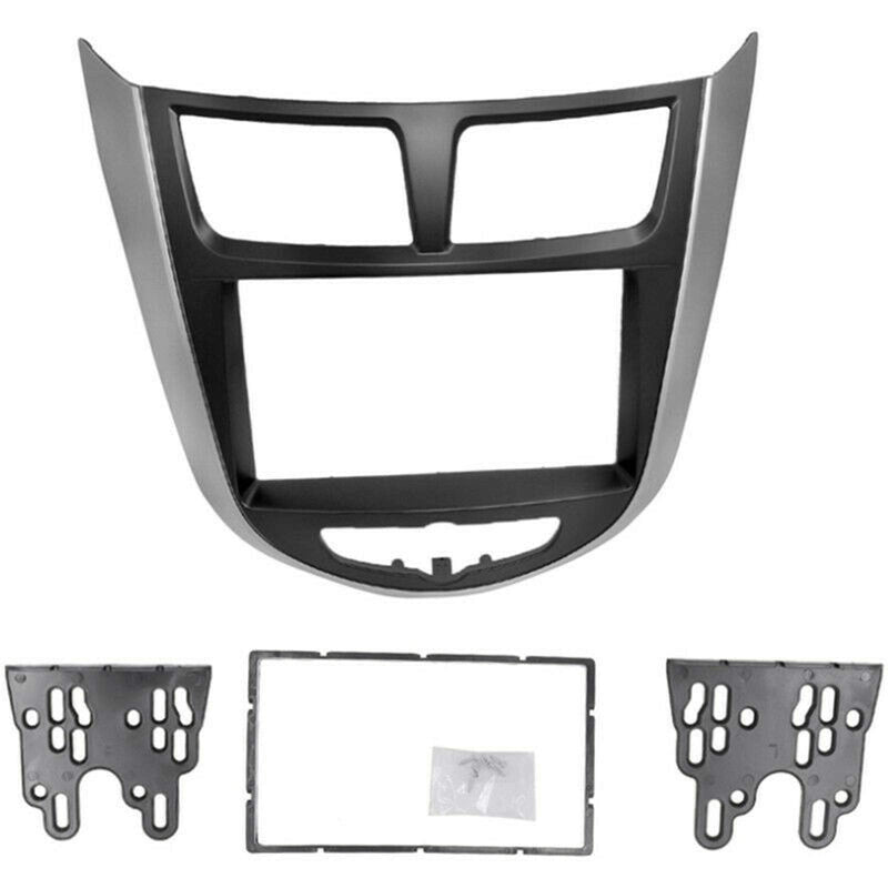 [Australia - AusPower] - Mhakrl Car Center Stereo Audio Radio DVD GPS Plate Panel Frame Fascias Replacement Fit For Hyundai i-25 Accent Solaris Verna 2010+, for DODGE Attitude 2011+ 2 Din Dash Trim Kit 