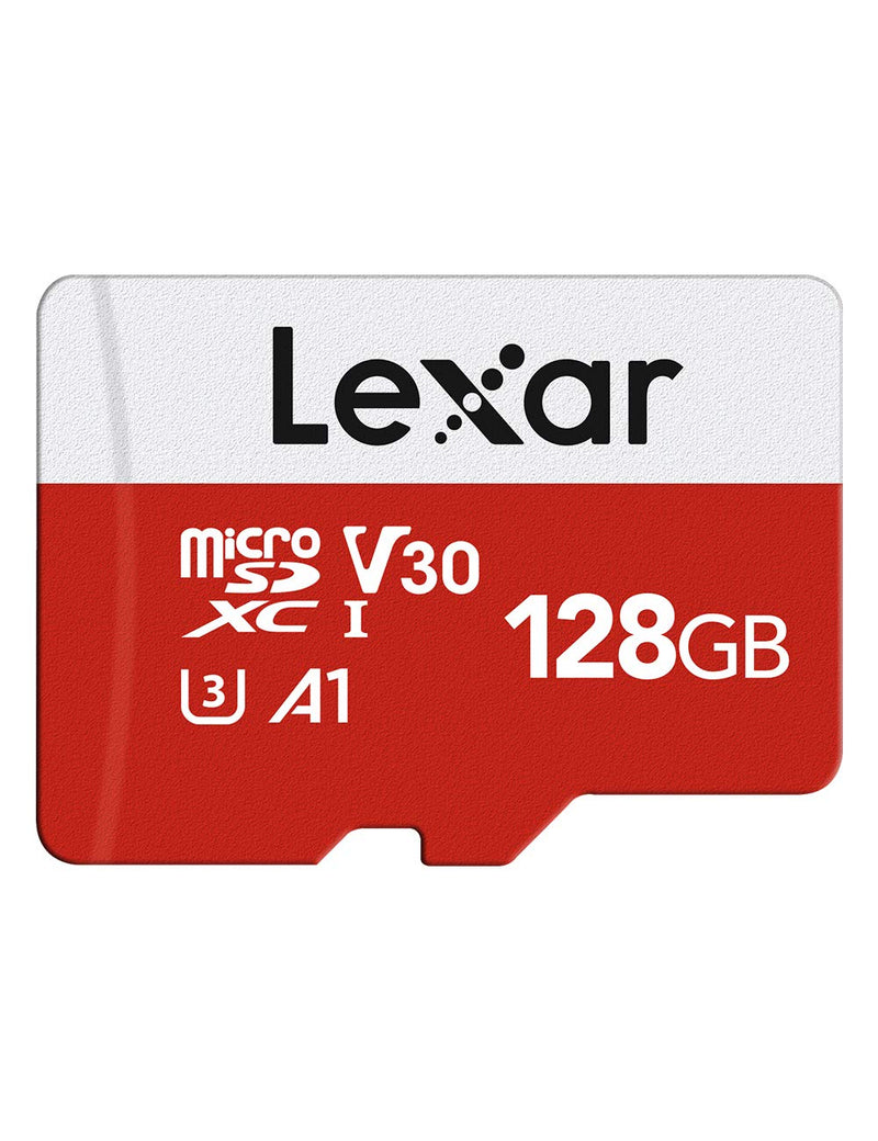 [Australia - AusPower] - Lexar 128GB Micro SD Card, microSDXC UHS-I Flash Memory Card with Adapter - Up to 100MB/s, A1, U3, Class10, V30, High Speed TF Card 