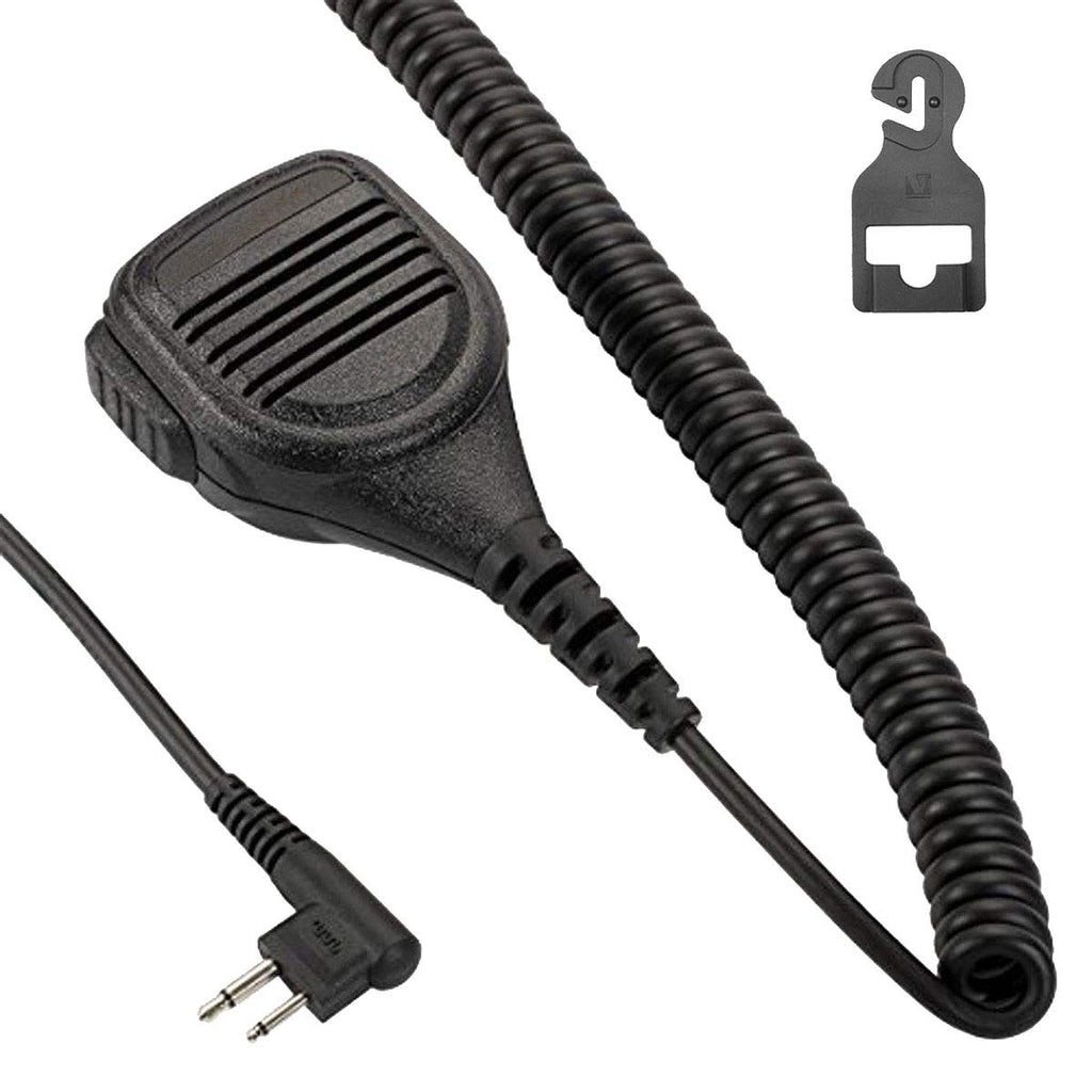 [Australia - AusPower] - Speaker 2 Pin Mic Shoulder Microphone Compatible with Motorola Radios CP200 CP200D CP200XLS CP185 CP110 CLS1410 CLS1110 PR400 VL50 DTR650 RMU2040 RMU2080 RDU4160D with Tactical Mic Clip 