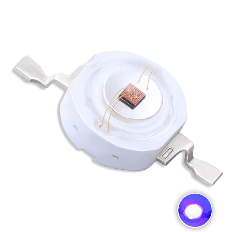 [Australia - AusPower] - 10Pcs High Power Pin LED Lamp Bead 3W UV 365nm 370nm Violet Light LED UV Lamp Bead UV Led UV-365nm 