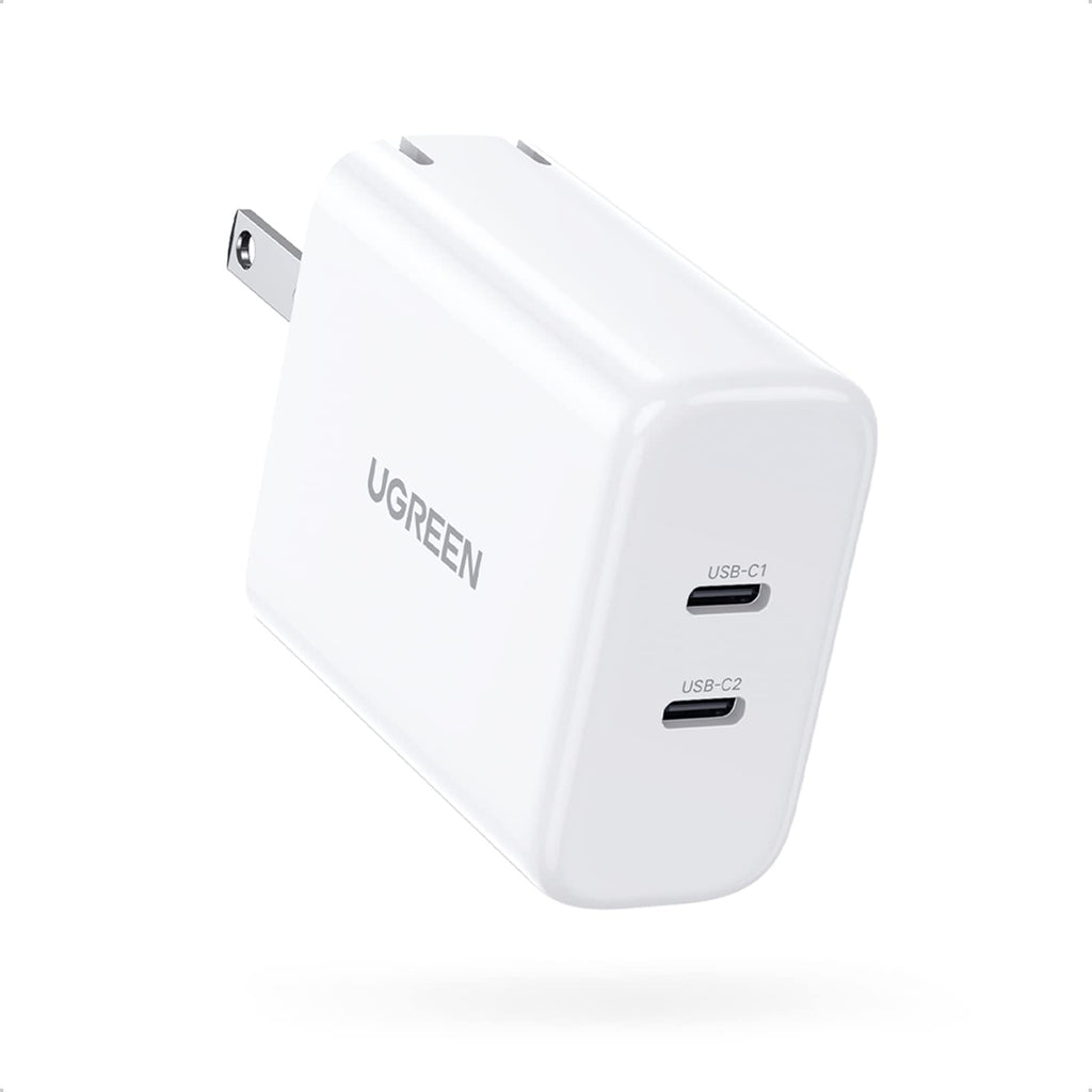 [Australia - AusPower] - UGREEN 40W USB C Charger - Dual Port Fast Charger Block with Foldable Plug, PD USB-C Power Adapter, Wall Charger Compatible with iPhone 13/12/11/Pro Max, 13/12 Mini, iPad Mini/Pro, Galaxy S22/S21 