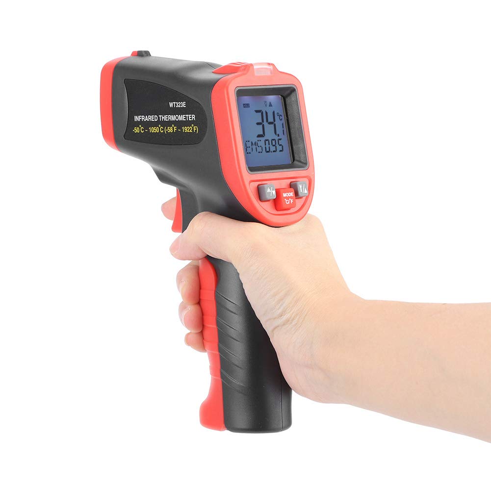 [Australia - AusPower] - Industrial Thermometer Hand‑Held Portable LCD Digital Non‑Contact Infrared Thermometer Temperature Meter ‑50℃‑1050℃ 