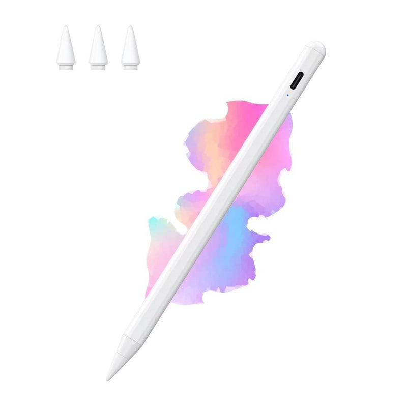 [Australia - AusPower] - Stylus Pen Compatible with Apple iPad (2018 and Later), Palm Rejection, Tilting Detection, Magnetic Adsorption for iPad Pro (11/12.9 Inch), iPad 6/7/8th Gen, iPad Air 3rd/4th Gen, iPad Mini 5th Gen 