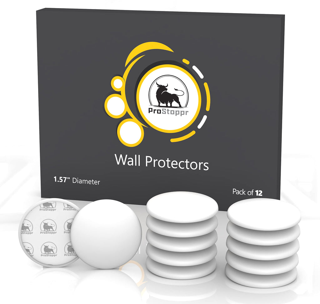 [Australia - AusPower] - Door Stopper Wall Protector Small 1.57" (12 PCS) - Door Stop with Strong Back Adhesive - Quiet and Shock Absorbent Silicone Wall Protectors from Door Knobs - Protects Every Wall Surface Small Size 1.57" (12 PCS) 