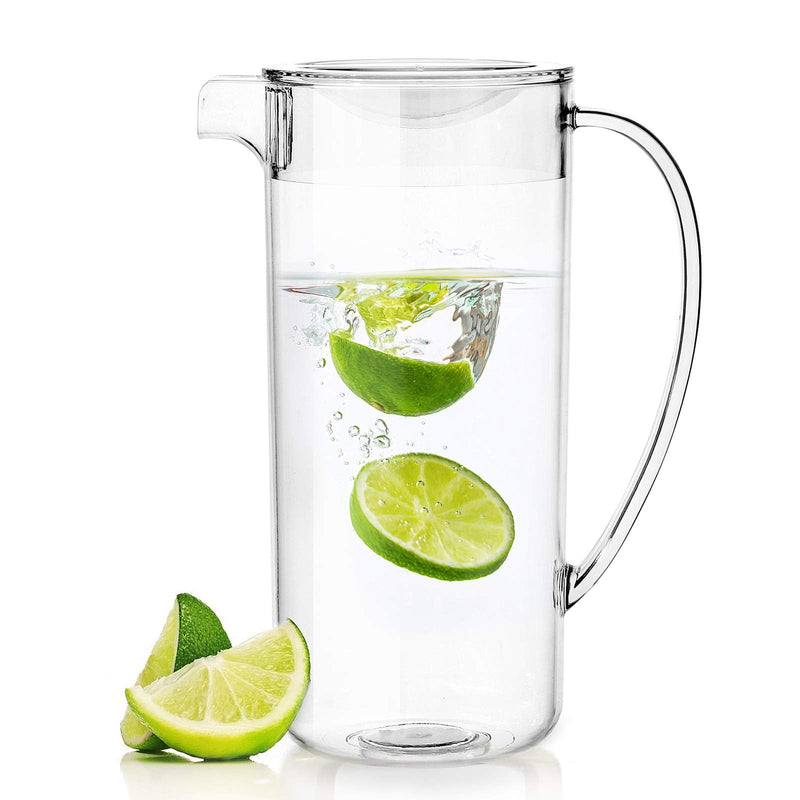 [Australia - AusPower] - Youngever 2 Quarts Plastic Pitcher With Lid, Clear Plastic Pitcher Great for Iced Tea, Sangria, Lemonade, and More 