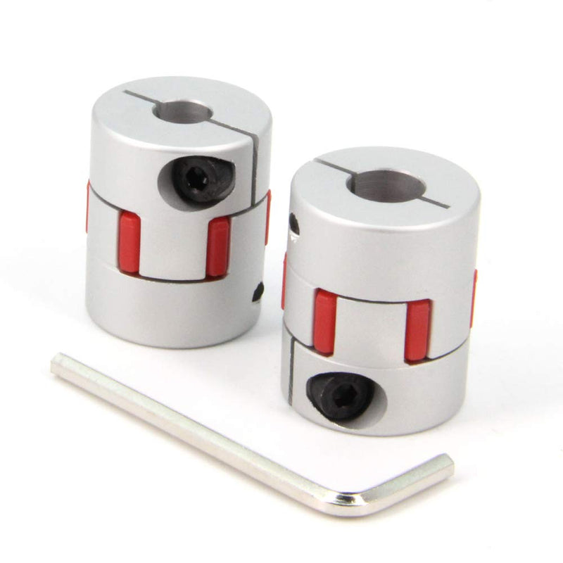 [Australia - AusPower] - Zeberoxyz 2PCS 8mm to 10mm Aluminium Plum Flexible Shaft Coupling Diameter25mm Length30mm 8x10mm Motor Connector Flexible Coupler for 3D Printer CNC Machine and Servo Stepped Motor?8x10mm? D25 L30 
