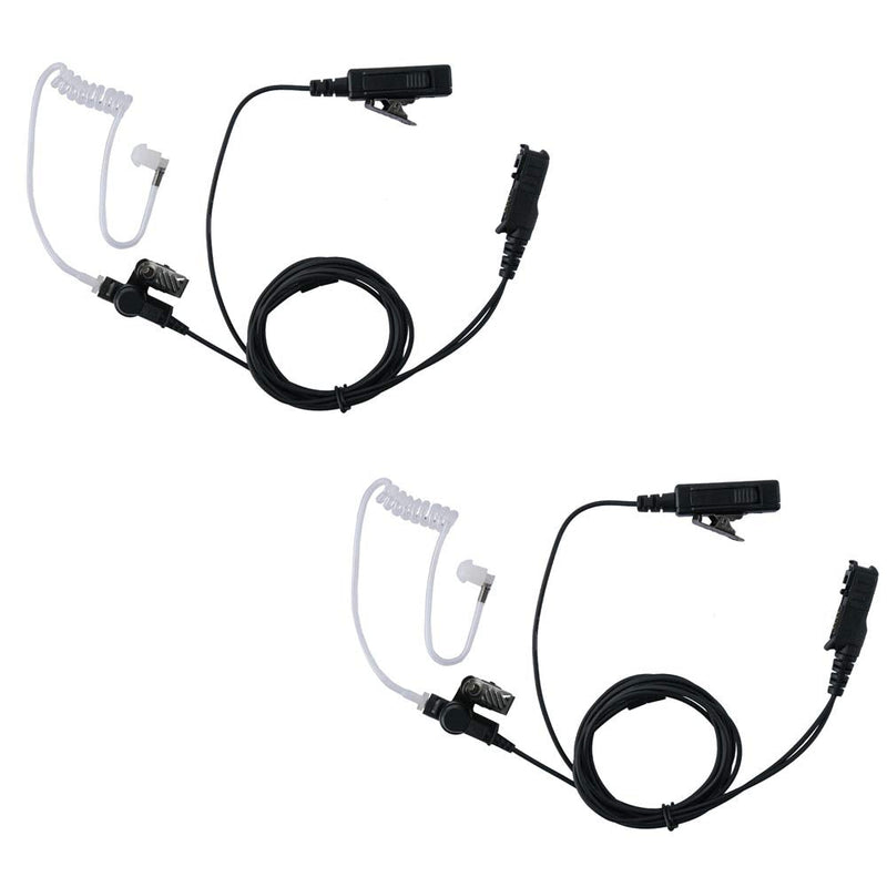 [Australia - AusPower] - Klykon 2 Wire Surveillance Security Acoustic Tube Eeapiece Headset with PTT Mic for Motorola XPR3300e XPR3500 XPR3500e XPR3000 XPR3300 Walkie Talkie 2 Way Radio(2 Pack) 