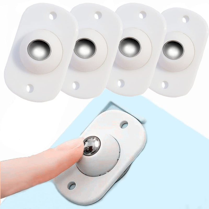 [Australia - AusPower] - 4Pcs Casters Wheels - Self Adhesive Paste Pulley/Stainless Steel Mini Swivel Caster Wheels with 360 Degree Rotation for Furniture Storage Boxes Cabinet Drawer Trash 