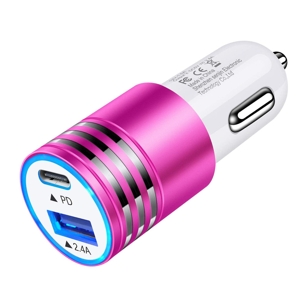 [Australia - AusPower] - USB C Fast Car Charger Compatible for iPhone 13 12 Pro Max/Mini,iPhone SE 2020/11/XS/XR/X/8,Samsung Galaxy S21/S21+ Ultra/S20+/S20 Ultra/Note 20,30W Power Delivery 3.0,Cigarette Lighter PD Car Adapter Red 