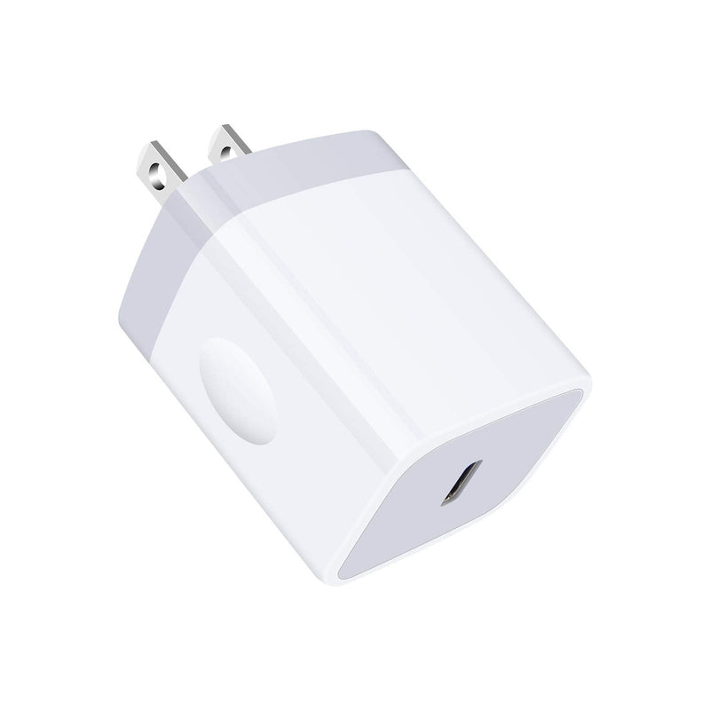 [Australia - AusPower] - USB-C Charger for iPhone 12,18W USBC Plug Charger Fast Charging Block Cube PD Power Adapter Compatible with iPhone 12 Mini 11 Pro Max SE 2020 Samsung Galaxy S21 S20 S10 FE 5G Plus 1Pack PD Charger 
