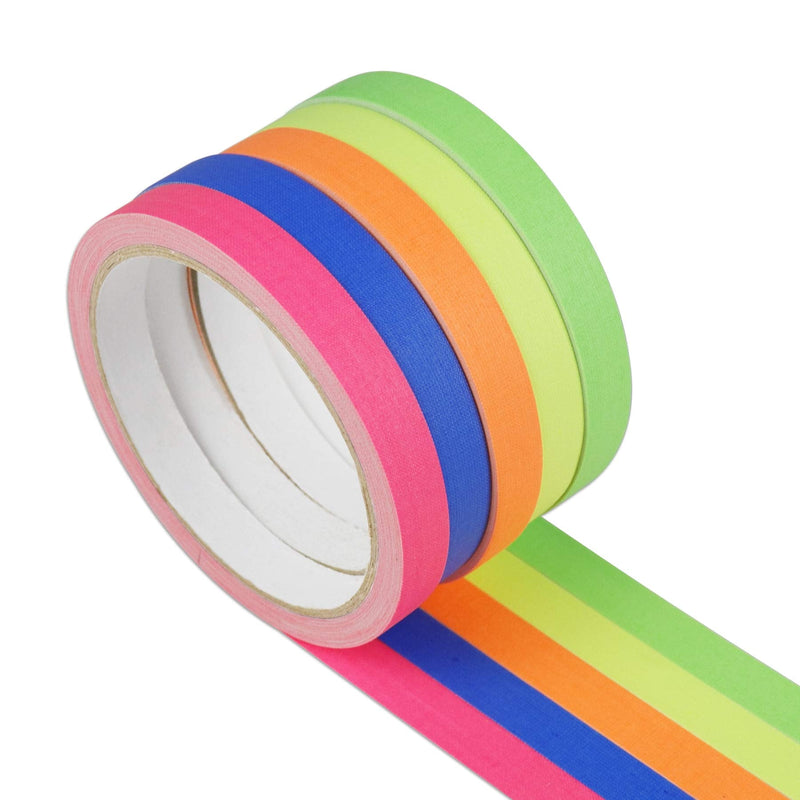 [Australia - AusPower] - Forestchill Spike Tape, 5 Bright Colors Fluorescent Gaffer Tapes, 1/2 Inch x 6 Yards Per Roll 