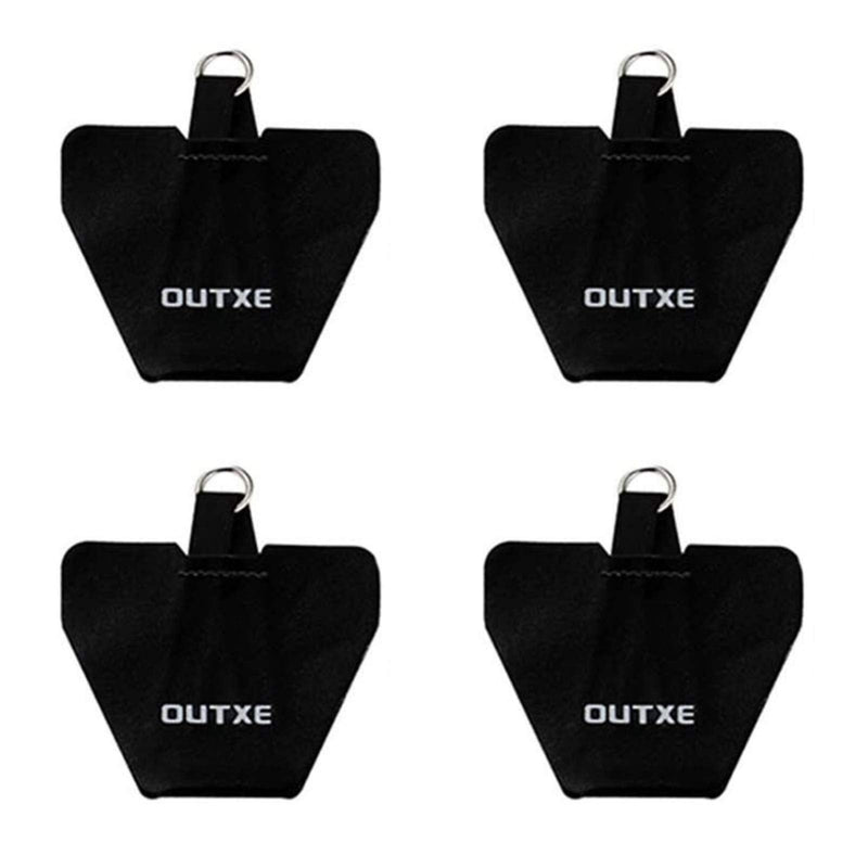 [Australia - AusPower] - OUTXE Universal Phone Tether Tab with Adhesive, 4 Pack Phone Lanyard Replacement Part for Phone Strap (4 PCS)- Black With Adhevise-Black 