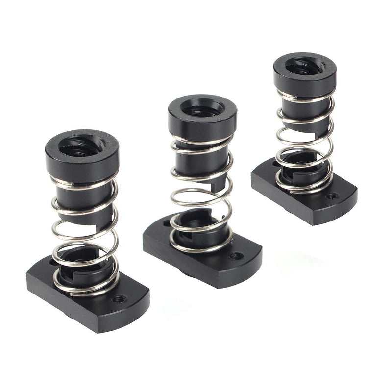 [Australia - AusPower] - FYSETC 3pcs Tr8x8 POM Black Anti Backlash Nuts for Lead 8mm Acme Threaded Rod Eliminate The Gap Spring Compatible with Ender-3/ Pro/ V2 Ender 5/pro/Plus CR10 CR-10S CR10 V2 TR8X8 pom nut TR8 pom nut lead 8mm 