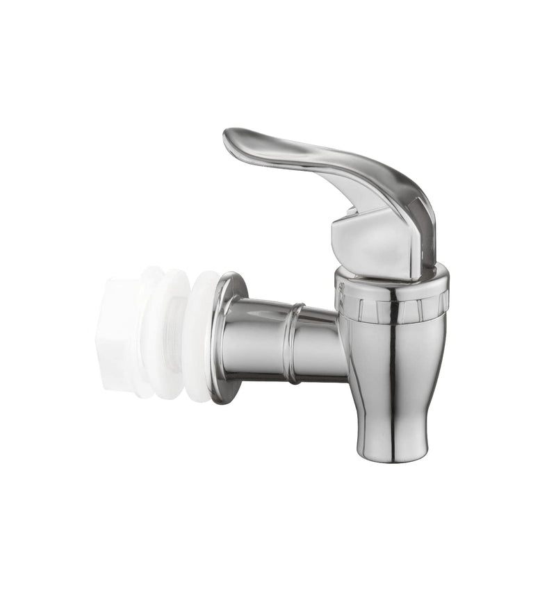 [Australia - AusPower] - Push Style Faucet For Beverage Dispenser Carafe, Beverage Dispenser Replacement Spigot,Lever Pour Spout For Beverage Dispenser (Silver) Silver 