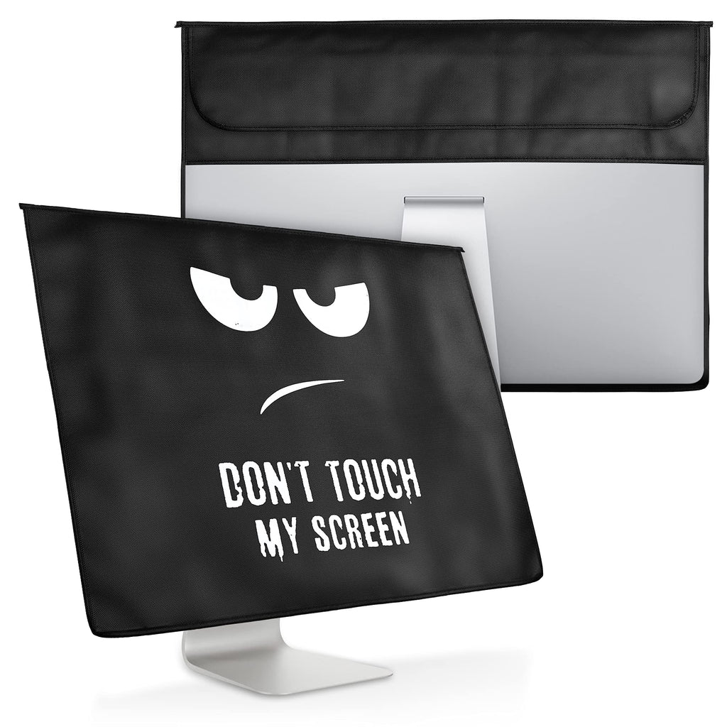 [Australia - AusPower] - kwmobile Cover Compatible with 27-28" Monitor - with Extra Storage - Don't Touch My Screen White/Black Don't Touch My Screen white / black 