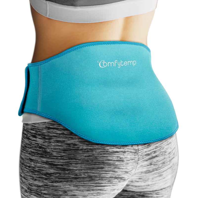 [Australia - AusPower] - Ice Pack for Back Pain Relief, Comfytemp Reusable Gel Back Ice Pack with Strap, Flexible Cold Pack Compress for Waist and Lower Back, Hot and Cold Therapy Back Wrap for Lower Lumbar, Sciatic Nerve 
