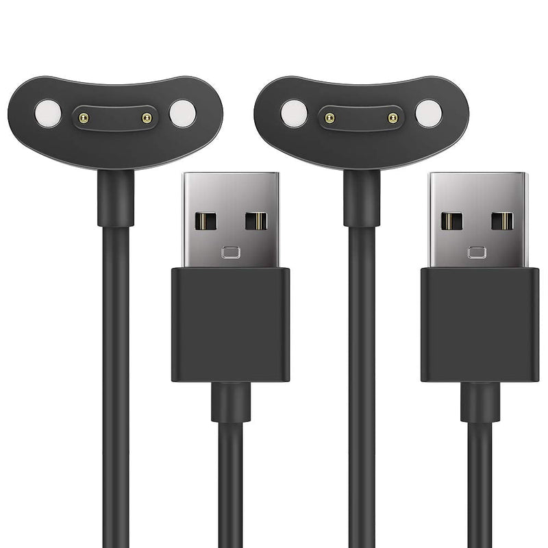 [Australia - AusPower] - TUSITA [2-Pack] Charger Compatible with TicWatch Pro 3, Pro 3 LTE, Pro X, E3 Smart Watch - Magnetic USB Charging Cable 3.3ft 100cm - Smartwatch Accessories 