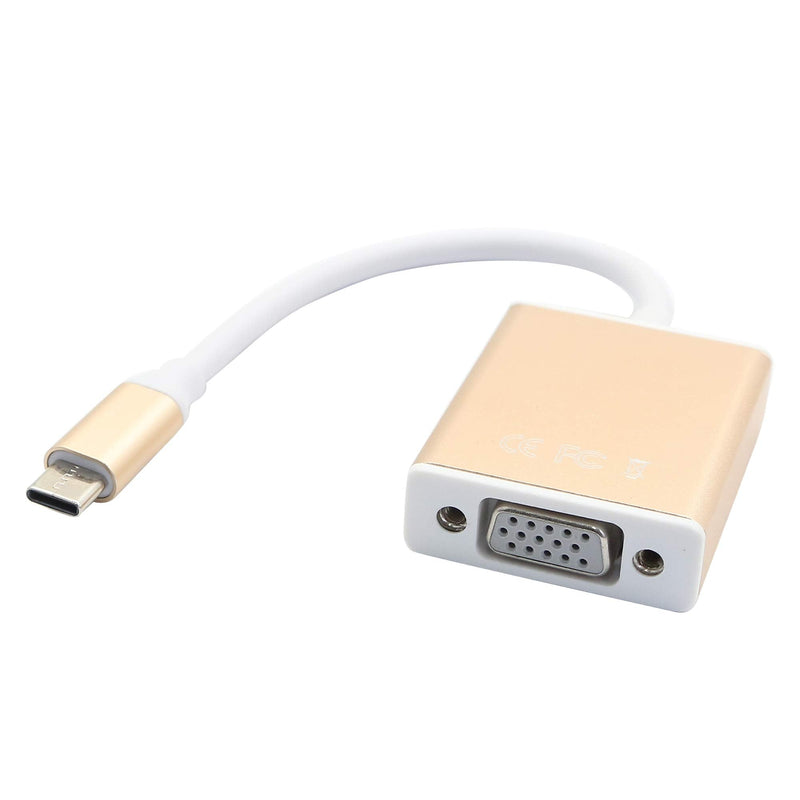 [Australia - AusPower] - USB C to VGA Adapter, PNGKNYOCN USB 3.1 (Type C) to VGA HD Converter Cable. Supports Resolutions up to 1920 * 1200 @ 60Hz, Compatible with Devices with USB-C / Thunderbolt 3 / Type-C Ports 