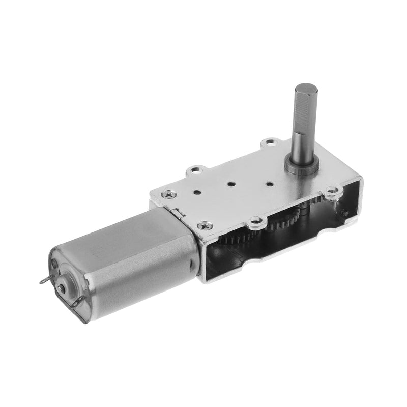 [Australia - AusPower] - Fielect DC 6V 4RPM Reversible Worm Geared Motor High Torque Electric Gear Motor Turbine Worm Gear Box Reduction Motor, Single Shaft GW180 