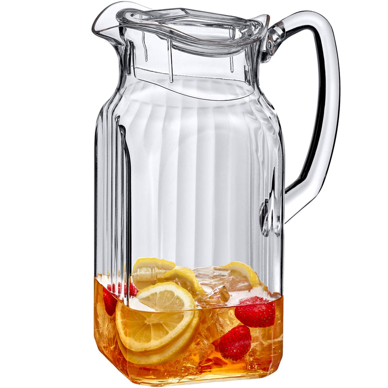 [Australia - AusPower] - Amazing Abby - Quadly Bandly - Acrylic Pitcher (64 oz), Clear Plastic Water Pitcher with Lid, BPA-Free and Shatter-Proof, Great for Iced Tea, Sangria, Lemonade, Juice, and More Quadly Bandly (64 oz) 