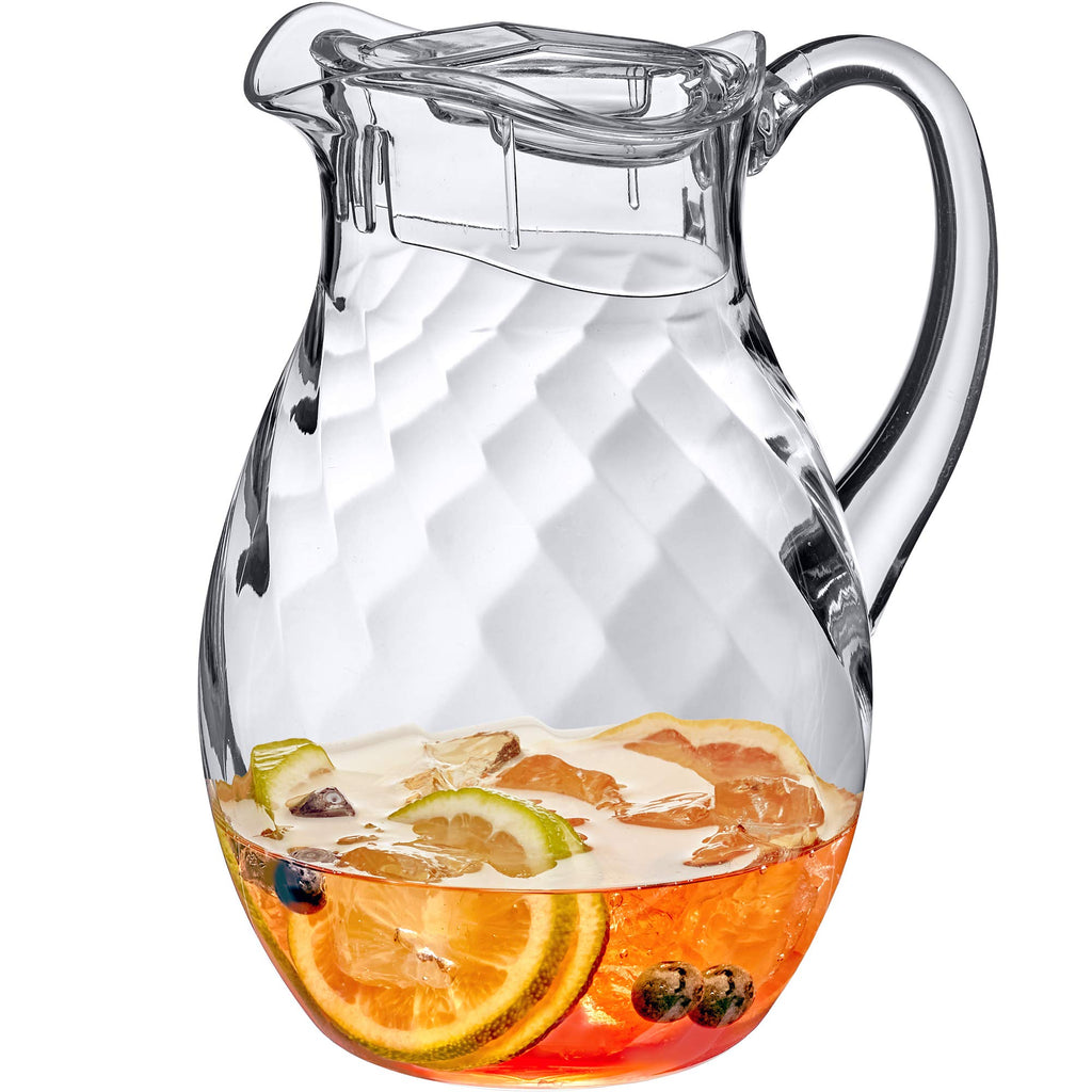 [Australia - AusPower] - Amazing Abby - Bubbly Whirly - Acrylic Pitcher (72 oz), Clear Plastic Water Pitcher with Lid, BPA-Free and Shatter-Proof, Great for Iced Tea, Sangria, Lemonade, Juice, and More Bubbly Whirly (72 oz) 