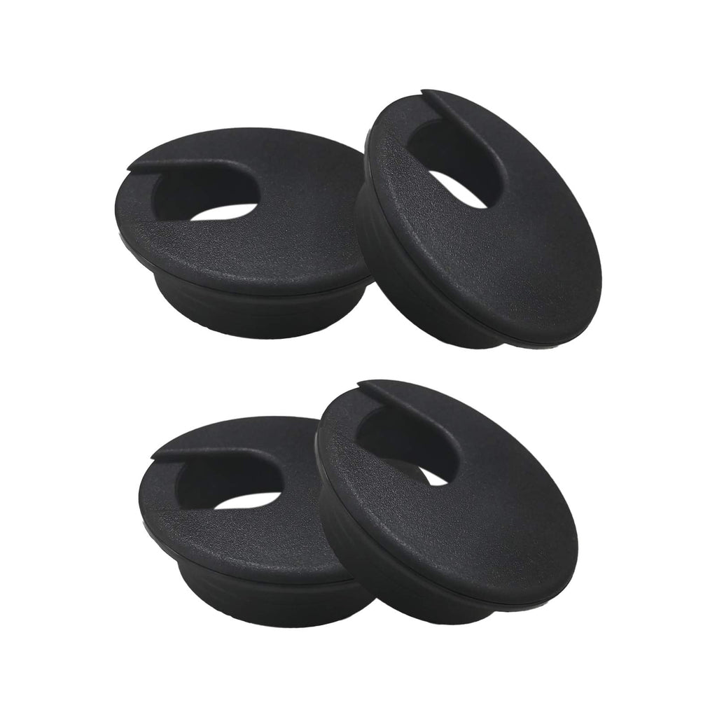 [Australia - AusPower] - JANEMO Continuous Grommets,4 Pcs Wire Hole Cover,1-3/8 Inch Mounting Hole Cover for Wires,Use for Organize The Wires from Computer Desks,PC Peripheral,Office Equipment,Black 