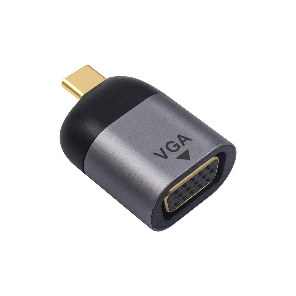 [Australia - AusPower] - Duttek USB C to VGA Adapter, USB Type C to VGA Converter, USB C Male to 15 pin VGA Female Adapter Compatible with Macbook Pro 2020/Mac Mini/Surface Book 2/Galaxy S20/Chromebook Pixel and so on 