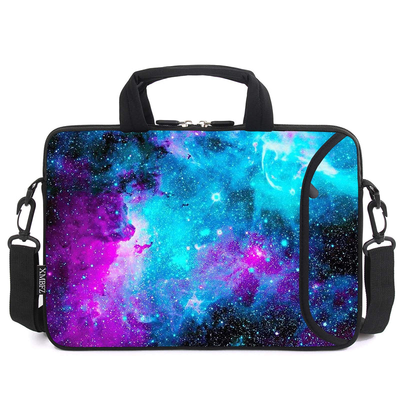 [Australia - AusPower] - XMBFZ 13.3"laptop bag adjustable shoulder strap with handle accessory pocket fits 11.6" 12" 12.1" 13" 13.3"Laptops Blue Galaxys 