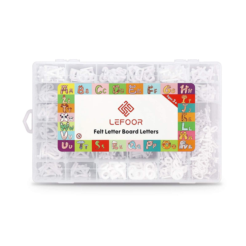 [Australia - AusPower] - Letter Board Letters Only,646 PRE-Cut Characters (3/4 and 1 Inch,White) with Sorting Tray,Felt Letter Board Letters (Choice B) Choice B 