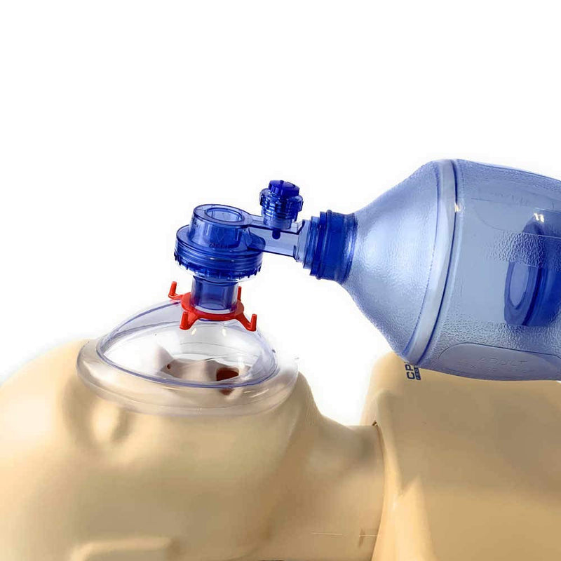 [Australia - AusPower] - WNL Products 5000BVM-SINGLE Practi-Mask BVM Adult/Child CPR Training Mask Includes 1 Adult/Child CPR Training Practi-Mask, 1 Adult/Child Bag Valve Squeeze Bag, 1 Reservoir Bag (Single - Adult & Child) 