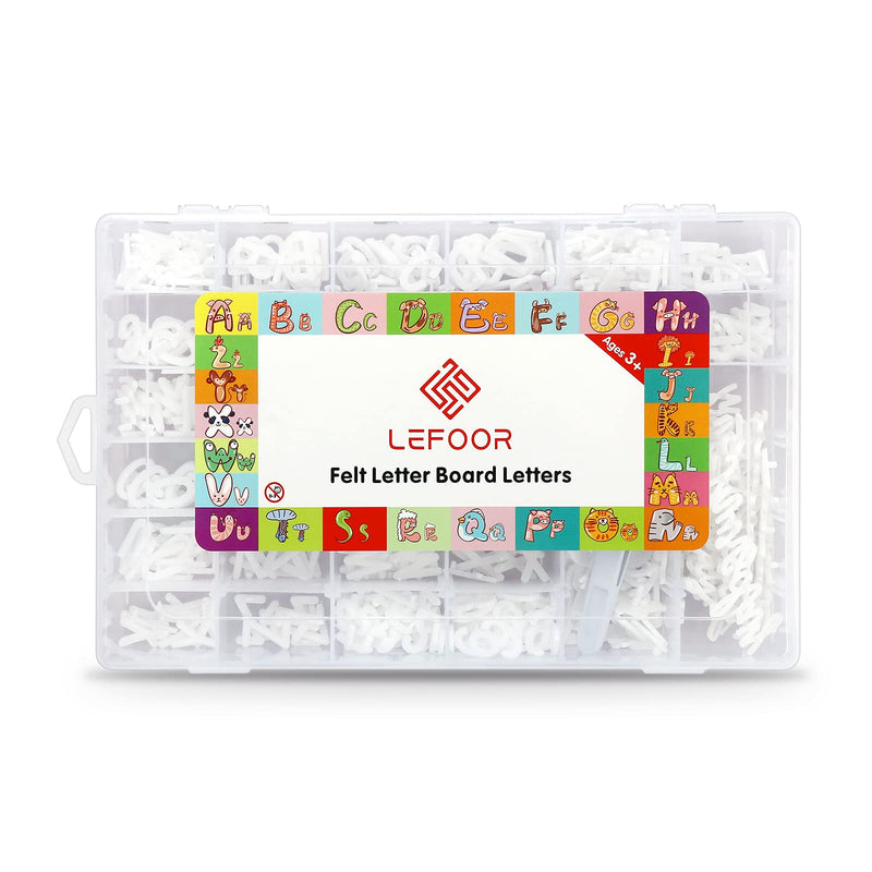 [Australia - AusPower] - Letter Board Letters Only,698 PRE-Cut Characters (3/4 Inch,White) with Sorting Tray,Felt Letter Board Letters (Choice D) Choice D 
