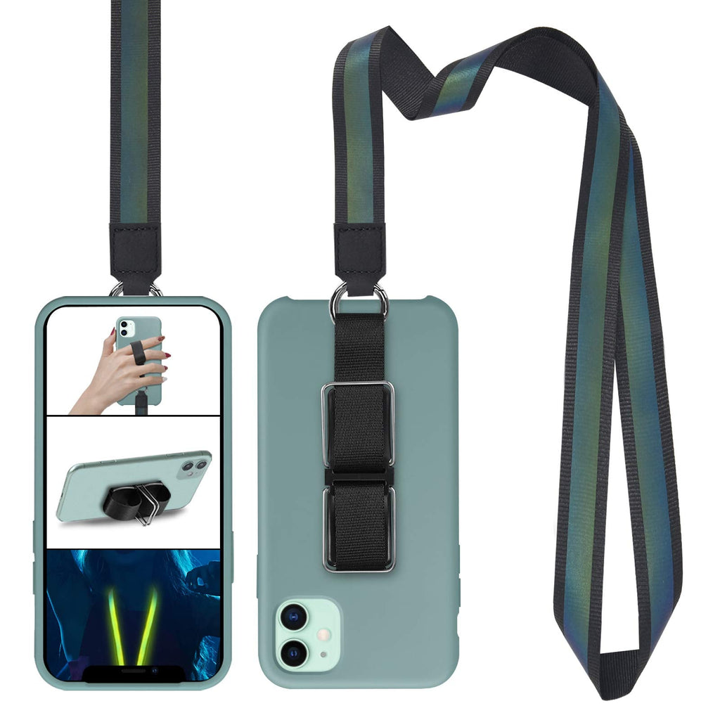 [Australia - AusPower] - Phone Grip Strap, SS Phone Lanyard with Phone Loop Kickstand, Phone Strap Holder for Phone Fit for Most Smartphones Purple 