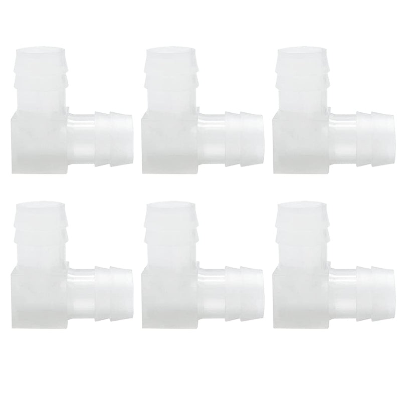 [Australia - AusPower] - Metaland 3/8" Hose Barb Elbow Plastic 90 Degree L Right Angle Barbed Fitting (Pack of 6) 3/8"(Pack of 6) 