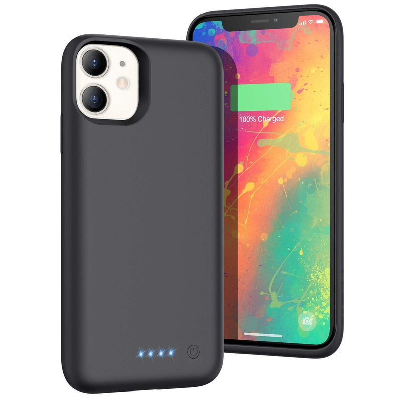 [Australia - AusPower] - Gixvdcu Battery Case for iPhone 11,6800mAh Portable Charger Case for iPhone 11,Rechargeable Extended Battery Pack Charging Case Compatible with iPhone 11-Black(6.1 inch) 