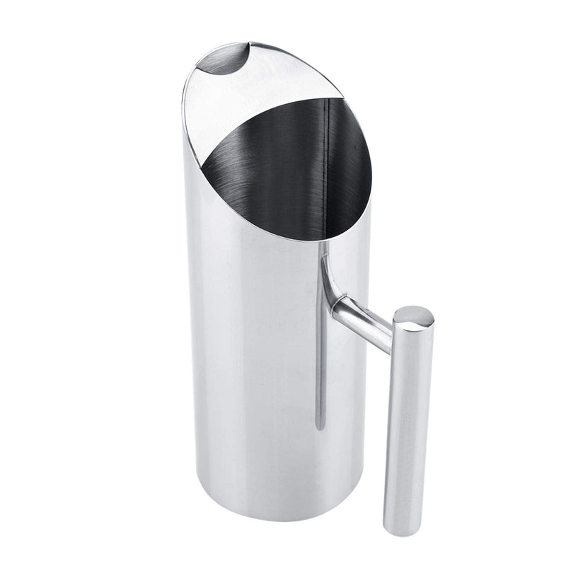 [Australia - AusPower] - Pitcher Water Jug with Ice Guard Stainless Steel Water Pitcher Iced Tea Beverage Carafe for Home Office Hotel Serving Tool(1L) 1L 