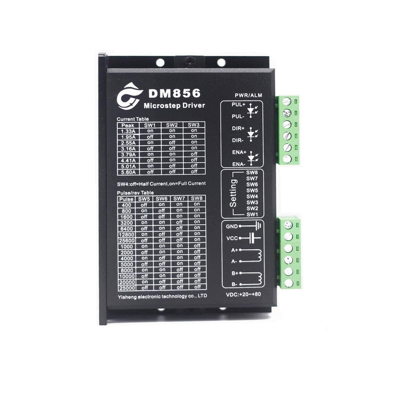 [Australia - AusPower] - EASON Driver Two-phase DSP Digital Stepper Motor DM856 Stepper Motor Driver 32 bit DC20-80V 5.6A for Nema 23,42 stepper motor for Laser Cutters, Laser Marker, X-Y Tables, Labeling Machine 
