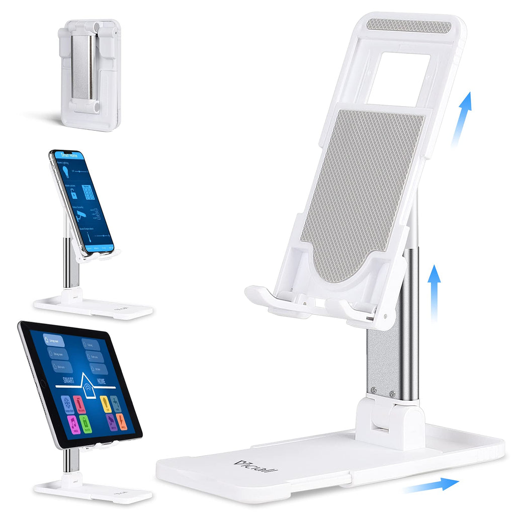 [Australia - AusPower] - Cell Phone Stand, VICIALL Angle Height Adjustable Cell Phone Stand - for Desk, Foldable Cell Phone Holder, Compatible with Phone 12 Pro Xs Max, iPad Mini, Tablet and All Smartphones 