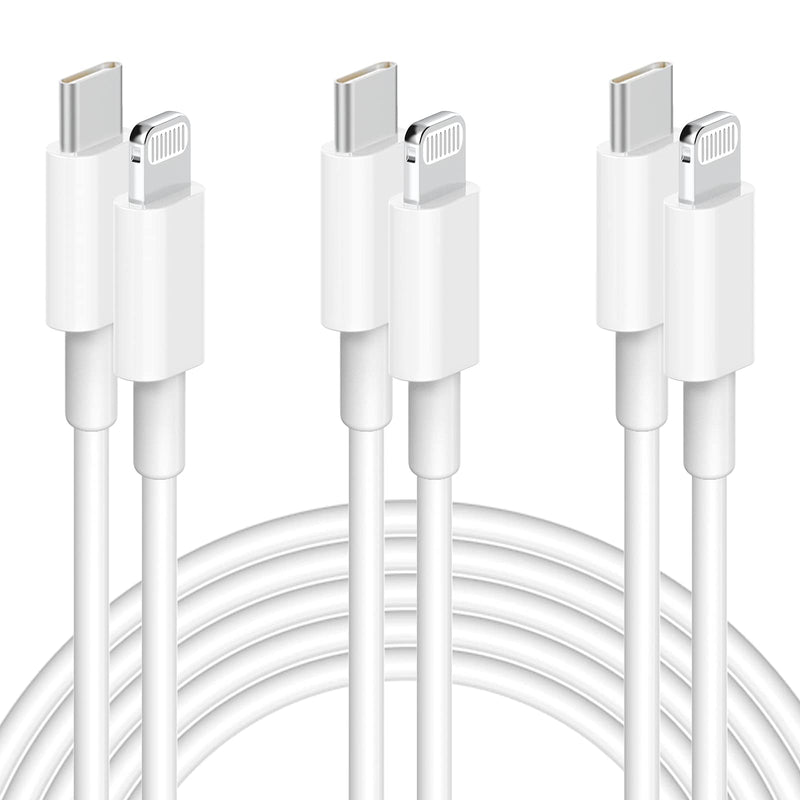 [Australia - AusPower] - [Apple MFi Certified] iPhone Fast Charger 3Pack (6ft), iGENJUN USB C to Lightning Cable Power Delivery for iPhone 13/13 Pro/13 Pro Max/12/12 Mini/12 Pro/11/11 Pro/Xs Max/XR/X/AirPods Pro and More 